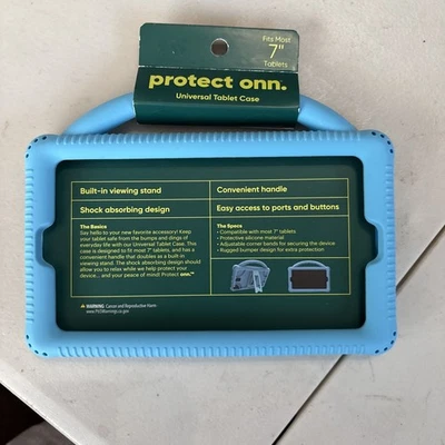 7 Inch Universal Tablet Case With Built-In Viewing Stand, Silicone Bumper Case - Image 1 of 4