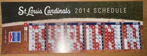 2014 ST LOUIS CARDINALS MLB MAGNET SCHEDULE - SHELTER INSURANCE - Picture 1 of 1