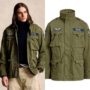 Ralph Lauren Polo Iconic Field Jacket RRP £390 12500G Olive Green US Military - Picture 1 of 7