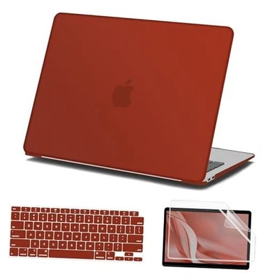  Compatível com MacBook Air 13 polegadas capa fosca 2022-2020 2019 2018 M1 vermelho chá - Imagem 1 de 4