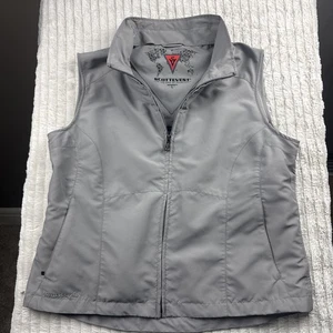 SCOTTeVEST RFID Travel Vest Womens Large Gray Multi Pocket Tech Gear Full Zip - Picture 1 of 22