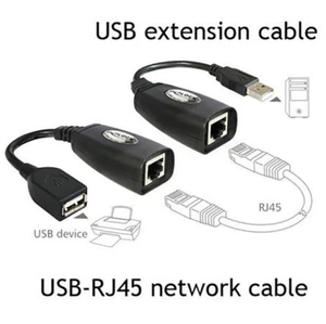 1*USB Extension Ethernet RJ45 Cat5e/6 Cable LAN Adapter Extender Over Repeater d - Picture 1 of 4