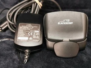 BlackBerry RIM P0339AA Charging Dock Cradle With Power Supply 6.8V 500mA Tested - Foto 1 di 6