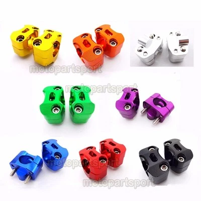 1 1/8" 28mm Fat CNC Handle Bar Risers Clamp Adapter For Pit Dirt Bike ATV Quad - Image 1 of 4