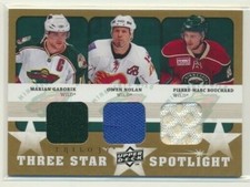 2008-09 Upper Deck Trilogy Three Star Spotlight Triple Gaborik Nolan Bouchard