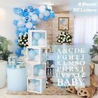 34PS Clear Balloon Gift Box & Letters Set For Baby Shower Birthday Wedding Party
