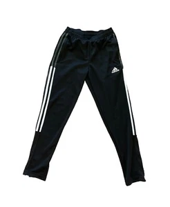 adidas Tiro Unisex Kids Medium (11-12 yrs) Track Pants - Black w/ White Stripe - Picture 1 of 14