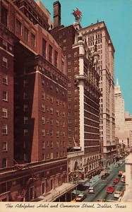 Adolphus Hotel & Commerce St Dallas Texas TX Vintage Hotel Postkarte Luftaufnahme - Bild 1 von 2