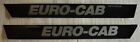 Deutz Euro Cab 2 x Aufkleber in silber  f&#252;r Traktor Kabine Sticker Label