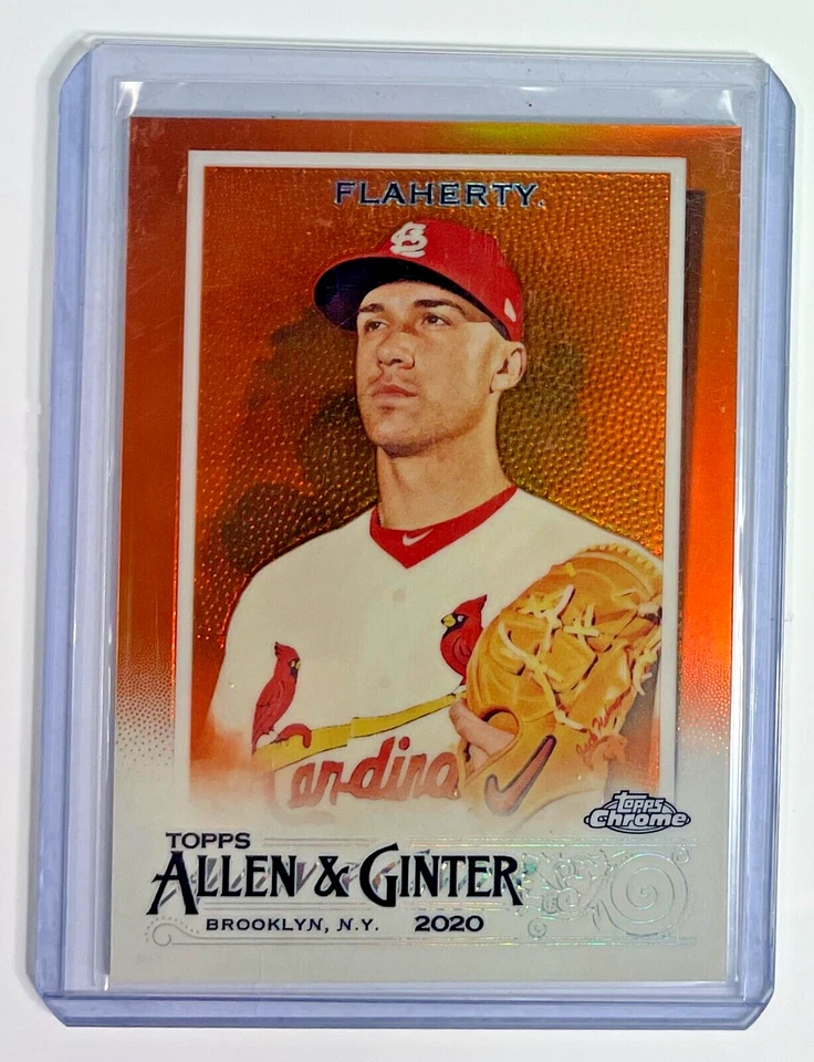 2020 Topps Allen and Ginter Chrome Orange Refractor #90 Jack Flaherty /25 - Image 1 of 2