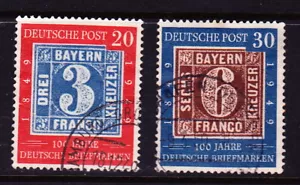 Deutschland: GEBRAUCHTER SATZ 1949 -- SCOTT #667-68 (100 Jahre Deutsche Porto) - Bild 1 von 1