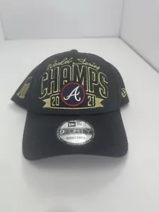 New Era 9Forty Atlanta Braves Snapback Black World Series Champs 2021 NEW - Picture 1 of 6