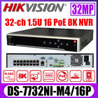 Hikvision DS-7732NI-M4/16P 32-Channel 16PoE 4SATA Ultra HD 8K NVR 32MP H.265+