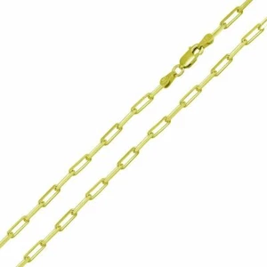 Collar de cadena Rolo de plata esterlina 925 liso oro 3 mm clip hecho en Italia - Imagen 1 de 9