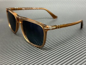 PERSOL PO3336S 1213S3 Transparent Brown Blue Polarized Unisex 57 mm Sunglasses - Picture 1 of 5