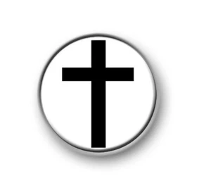 CRUZ 1"" / 25 mm botón de pin / insignia / religión / fe / cristiano / iglesia - Imagen 1 de 1