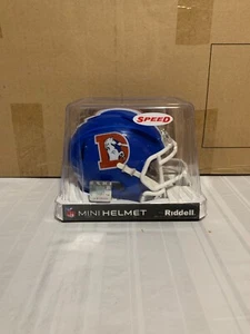 Denver Broncos Throwback NFL Riddell Blue Replica Mini Helmet  - Picture 1 of 4