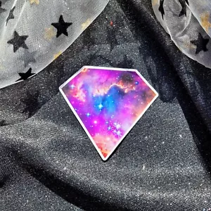 STKR024 Galaxy Diamond Vinyl Sticker - Celestial Stars Premium Vinyl, Waterproof - Picture 1 of 4