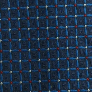 Blue Red White Self Tipped Silk Tie - Picture 1 of 8