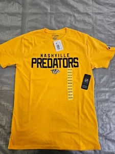 NEW Nashville Predators NHL Hockey Champion T Shirt Mens Medium Embroidered  - Picture 1 of 5