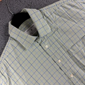 Joseph Turner Shirt Men 16 Green Tattersall Check Long Sleeve Button Up Shooting - Picture 1 of 7
