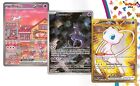 Cartes promotionnelles Pokemon 151 UPC Mew ex 205 Mewtwo 052 Mew métal 205 or - scellées