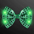 LED Light Up Blinking Flashing Fun Bow Tie Black, Red, Green, MardiGras and More