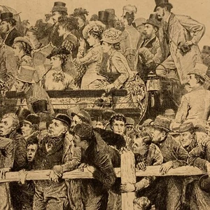 Original "Here They Come Derby Day" von C. Green Radierung Typ von 1878  - Bild 1 von 8