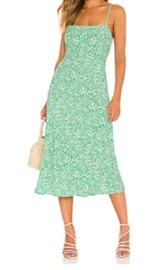 Astr Kleider Astr The Label Gabrielle Blumenmuster Ausschnitt Midi Kleid Größe Medium - Bild 1 von 7