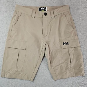 Helly Hansen Cargo Shorts Mens 30 Khaki Ripstop Stretch Outdoor Casual 10" Ins - Picture 1 of 9