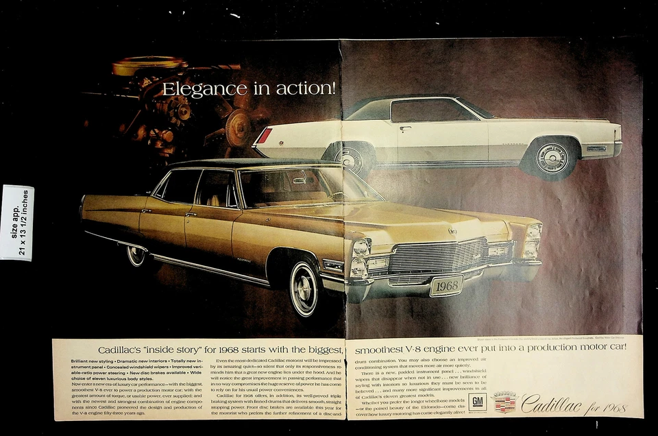 Cadillac 1967 1968 Fleetwood Eldorado Brougham plata vintage anuncio impreso 24567 Foto 1 de 1