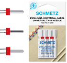 Schmetz Sewing Machine Needles - Twin (Choice of 16 Sizes) - Buy 2 Get 3rd Free!