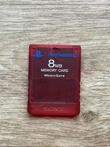 Tarjeta de Memoria Oficial 8MB Sony PlayStation 2 PS2 Transparente Roja - Imagen 1 de 4