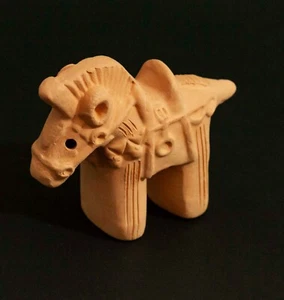 Figura de arcilla japonesa DOGU muñeca caballo pequeño Haniwa réplica recuerdos - Imagen 1 de 7