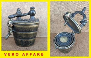 RIPRODUZIONE ANTICA PESIERA BRONZO - BILANCIA NORIMBERGA A PILA DI "CARLO MAGNO" - Foto 1 di 3