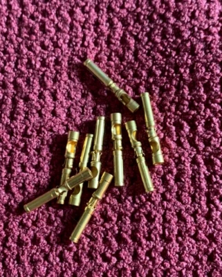 10 pcs Positronics FS116N2/AA Solder Female Contacts Size 16  Gold Plate - Image 1 of 2