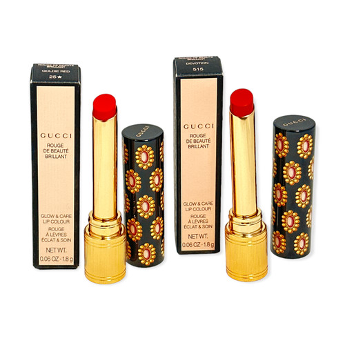 Gucci Rouge De Beaute Brillant Glow & Care Lip Colour 515 Devotion