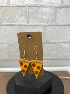 Pizza Earrings Fun Food Jewelry High Quality Miniature Earrings Perfect Gift - Picture 1 of 7
