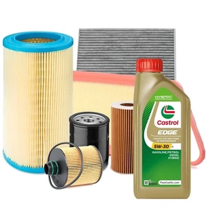 KIT TAGLIANDO AUDI A4 2.0 TDI 3 FILTRI + 5LT CASTROL EDGE LL 5W30 - Imagen 1 de 7