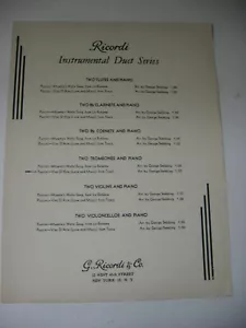 Puccini Vissi D'Arte Love and Music Tosca Duet Two Trombones & Piano Sheet Music - Bild 1 von 5