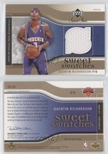 2005-06 Upper Deck Sweet Shot Sweet Swatches Gold /99 Quentin Richardson #SW-QR