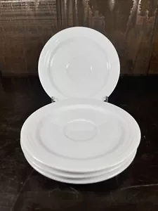 Set Of 4 Noritake 4000 Contemporary ARCTIC WHITE Saucer 6" NEW NWT - Picture 1 of 8