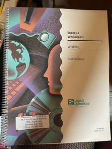 Excel 5.0 Worksheets Student Manual Software Disk 1994 Logical Operations Window - Picture 1 of 6