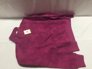 P361 FABLETICS Cozy Fleece 1/2 Zip Sweatshirt Raspberry Womens Size Small - Picture 1 of 9