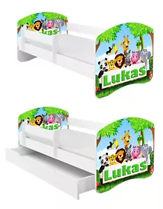 Jugendbett Kinderbett mit einer Schublade und Matratze Weiß 140x70 160x80 180x80 - Bild 1 von 155