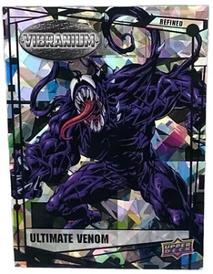 2015 UD Marvel Vibranium Refinado Refractor #80 Ultimate Venom Card 92/99 Casi Nuevo/M - Imagen 1 de 2