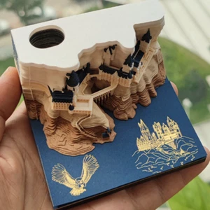 2x Castle 3D Sticky Notepad Convenience Stickers Papers Card Desktop Memo Pads - Picture 1 of 13