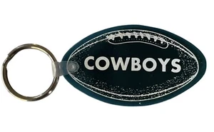 Vintage Blue Plastic Football Keychain Cowboys 3.5 inches across - Picture 1 of 3
