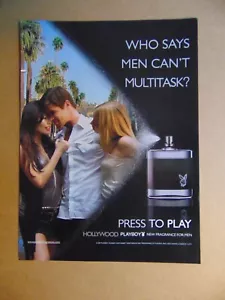 2010 HOLLYWOOD PLAYBOY New Fragrance For Men vintage art print ad - Picture 1 of 1