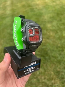 "Crimson" | Casio World Time Illuminator | Royale | AE-1200 | 🔴 | Custom | MOD - Picture 1 of 12